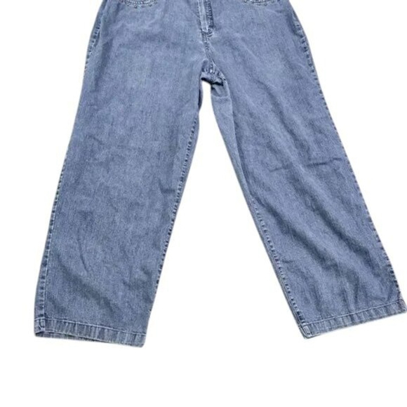 Alfred Dunner Jeans Women’s 16 High Rise Blue Studded Straight Leg Denim - Picture 6 of 12